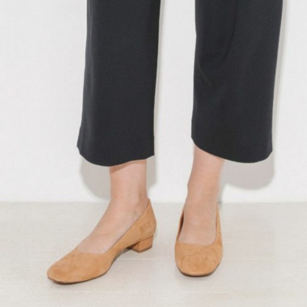 [SOLD] By Far Romy Suede Pumps in Nude Suede
